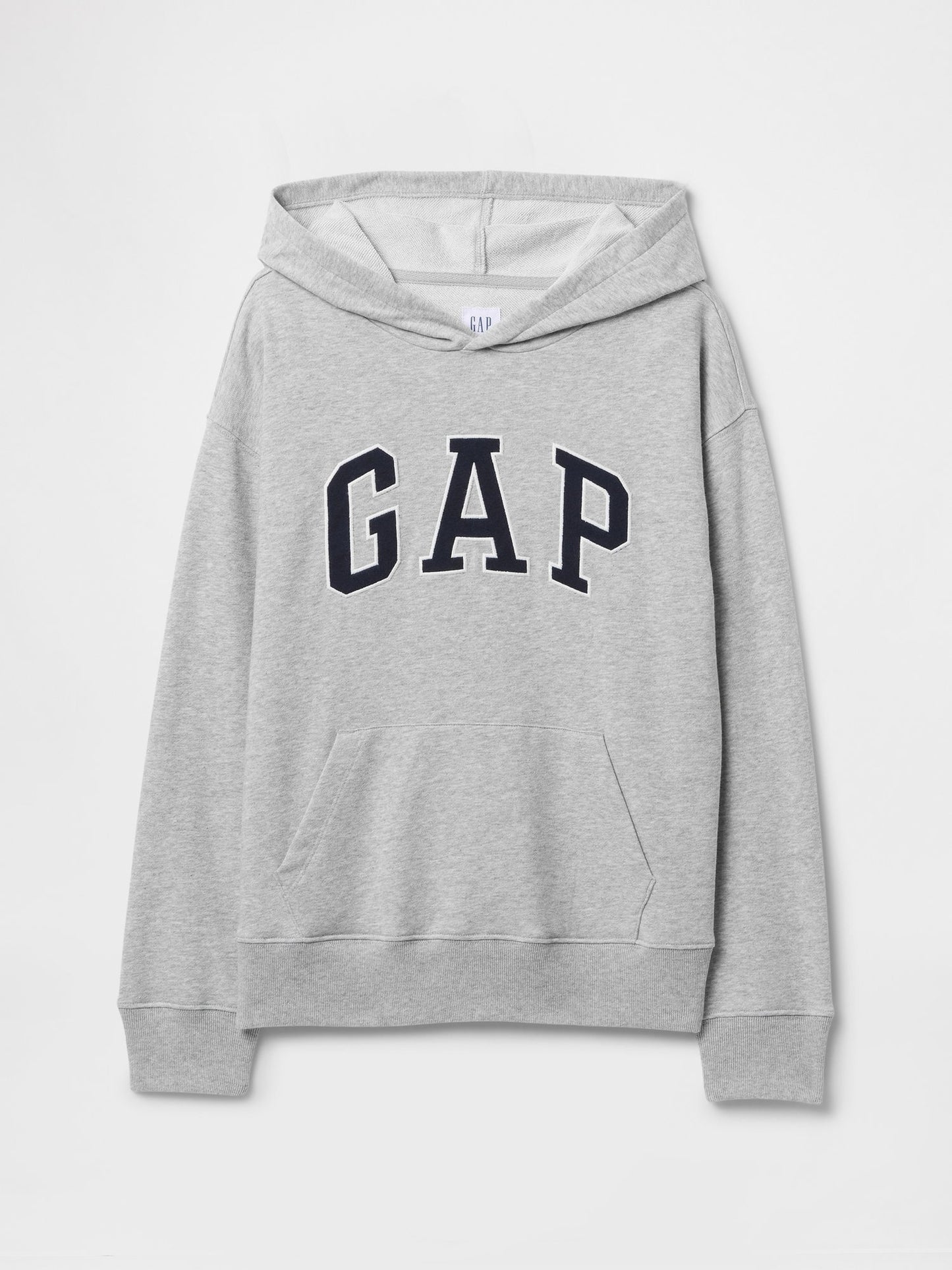 Gri Gap Logo Relaxed Havlu Kumaş Sweatshirt