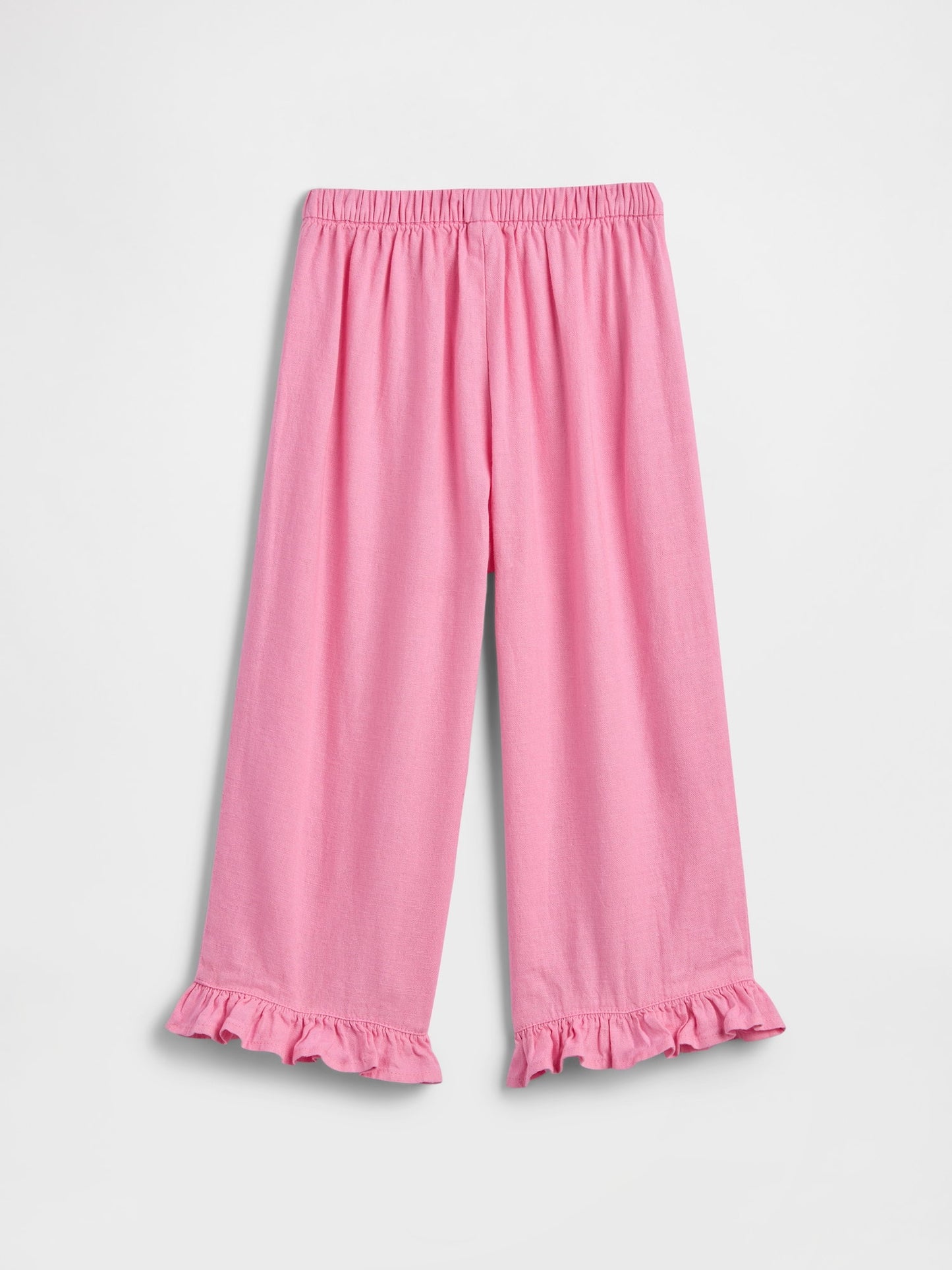 Koyu Pembe Keten Karışımı Pull-on Pantolon
