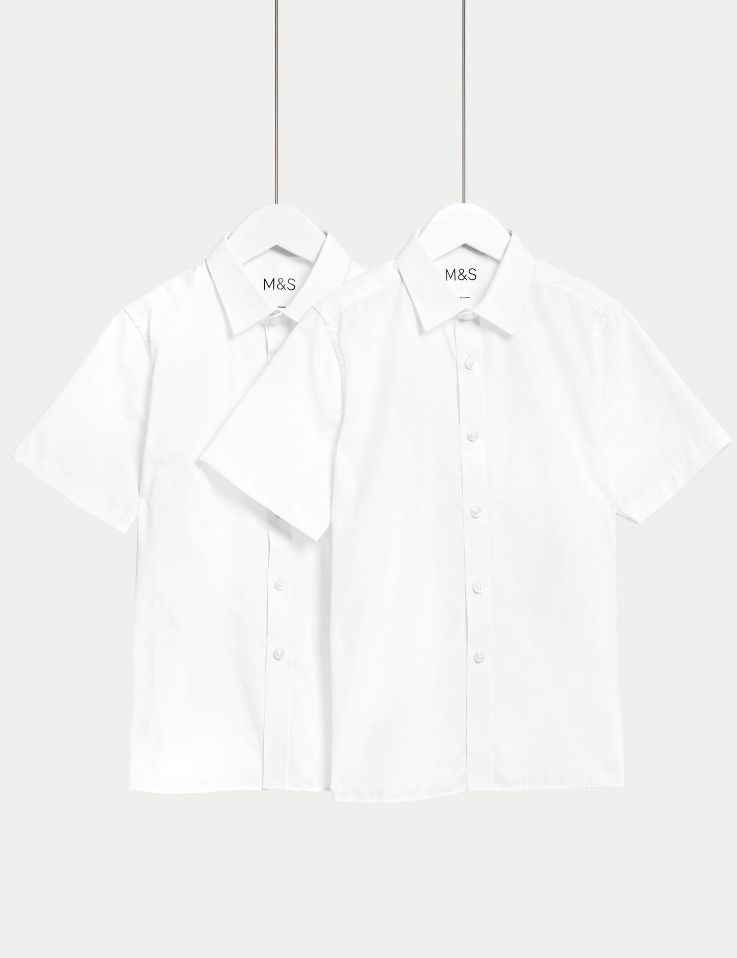 2'li Slim Fit Kısa Kollu Gömlek (2-18 Yaş)