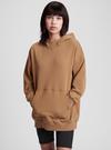 Pembe Oversize Kapüşonlu Sweatshirt