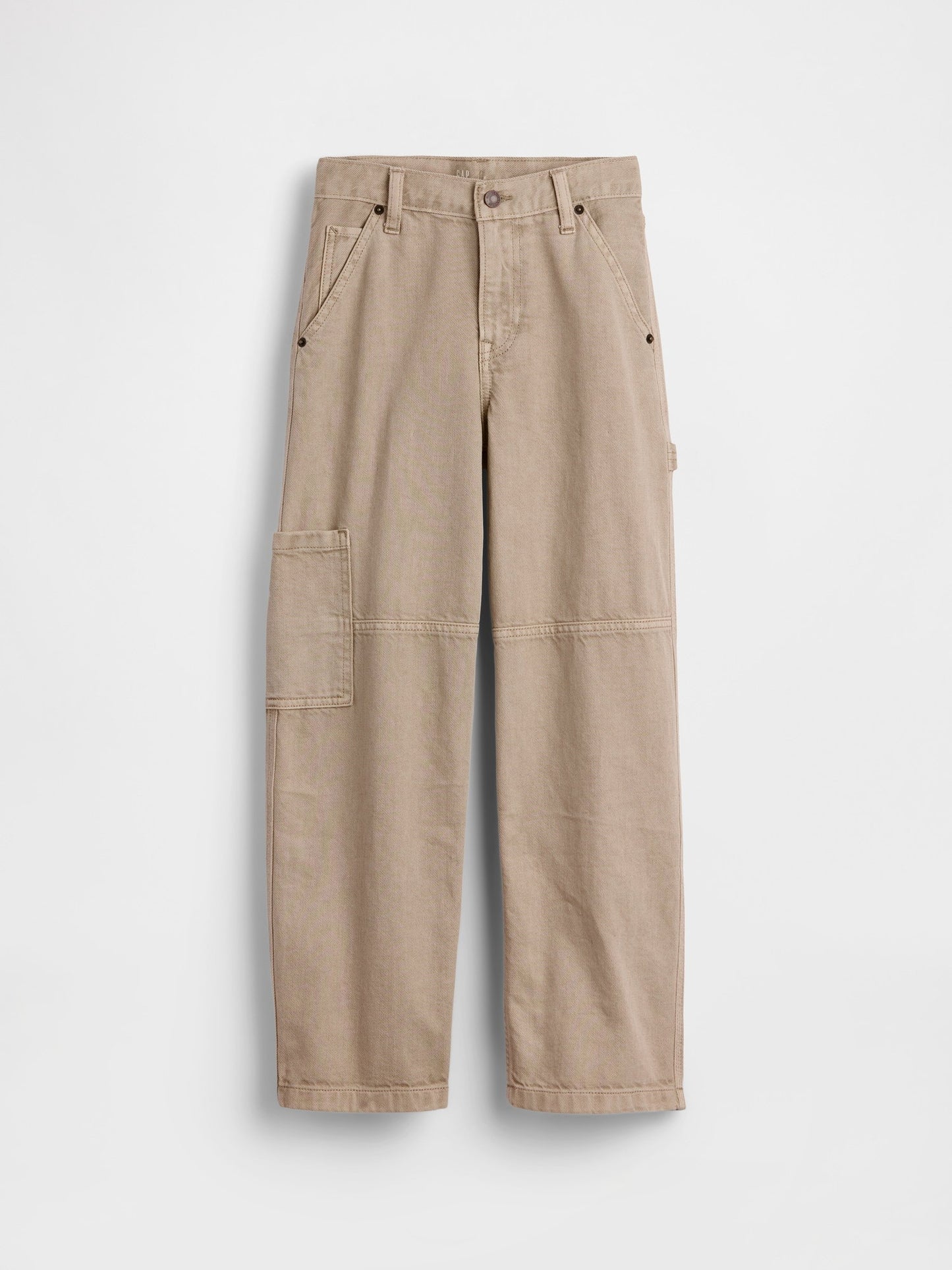 Bej Kids Baggy Carpenter Jean Pantolon