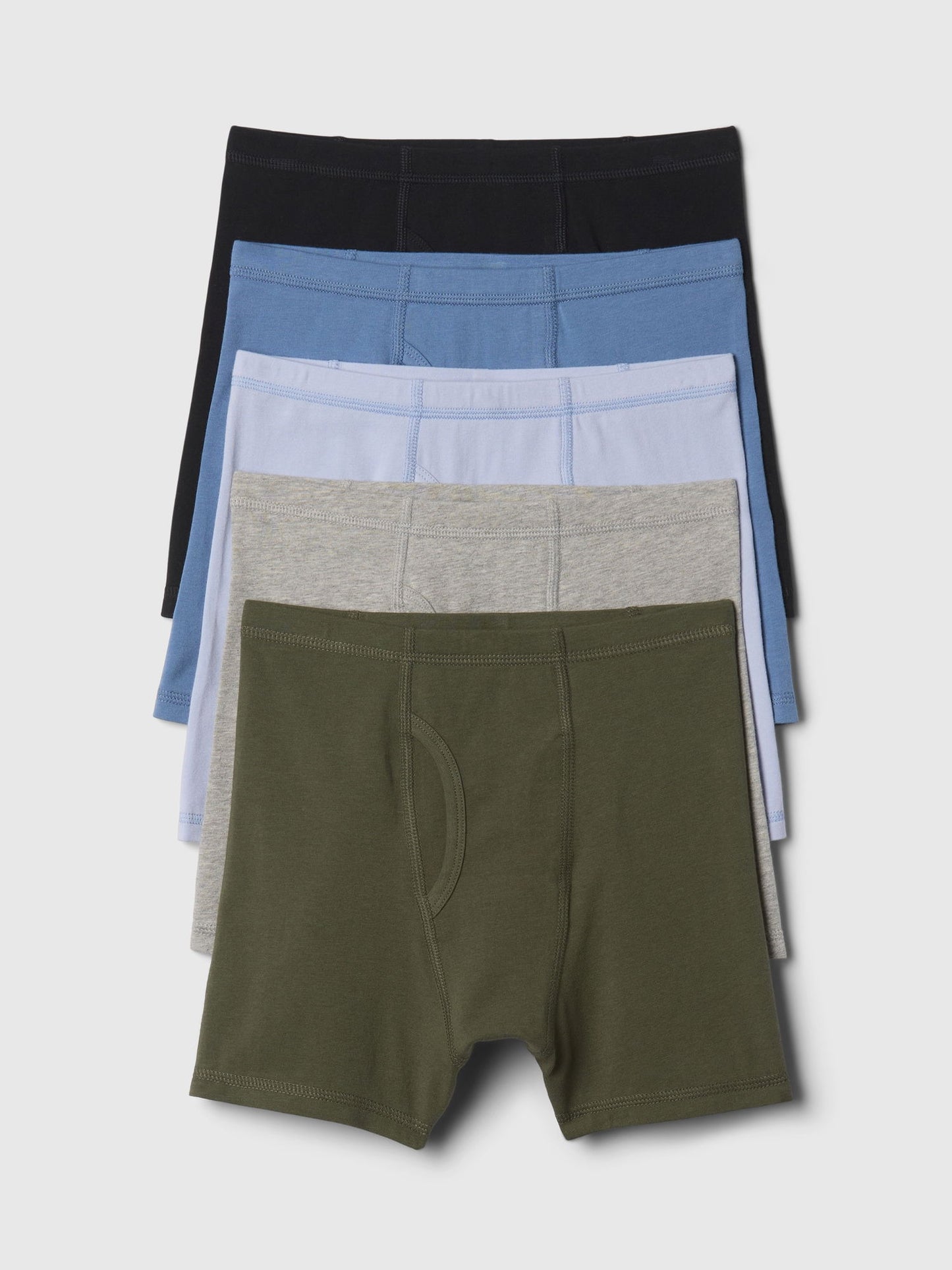 Çok Renkli Düz Boxer Şort (5'li)