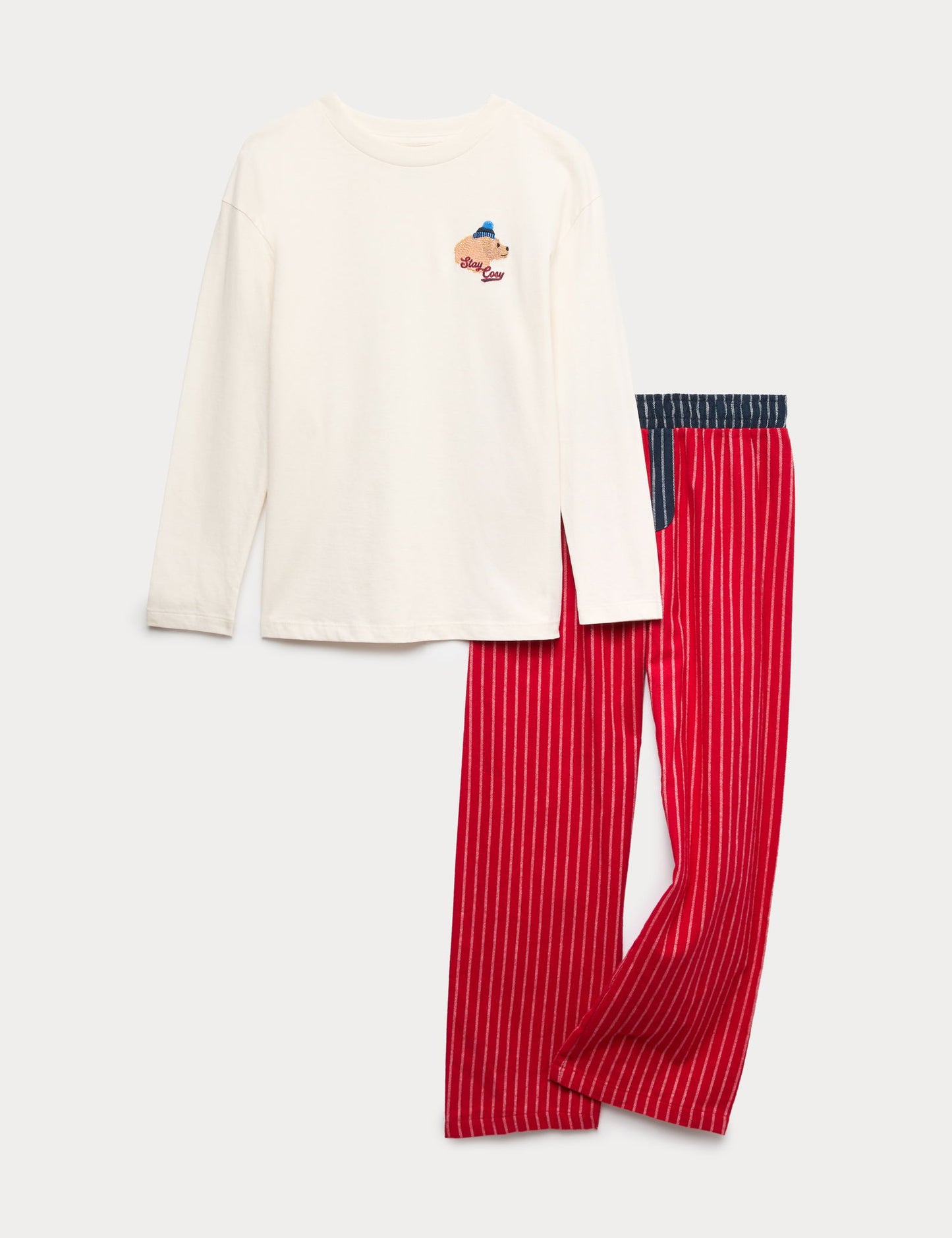 Saf Pamuklu Desenli Pijama Takımı (6-16 Yaş)