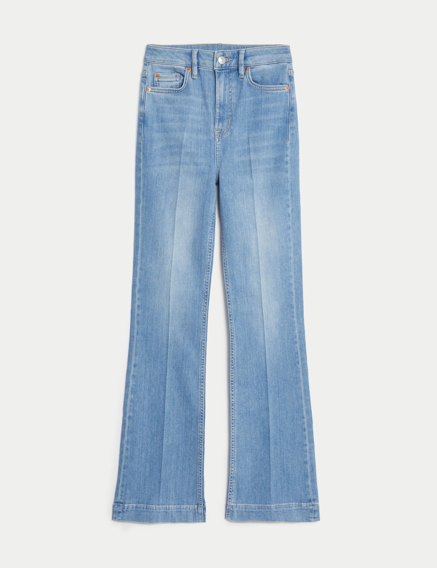 Yüksek Bel Slim Flare Jean Pantolon