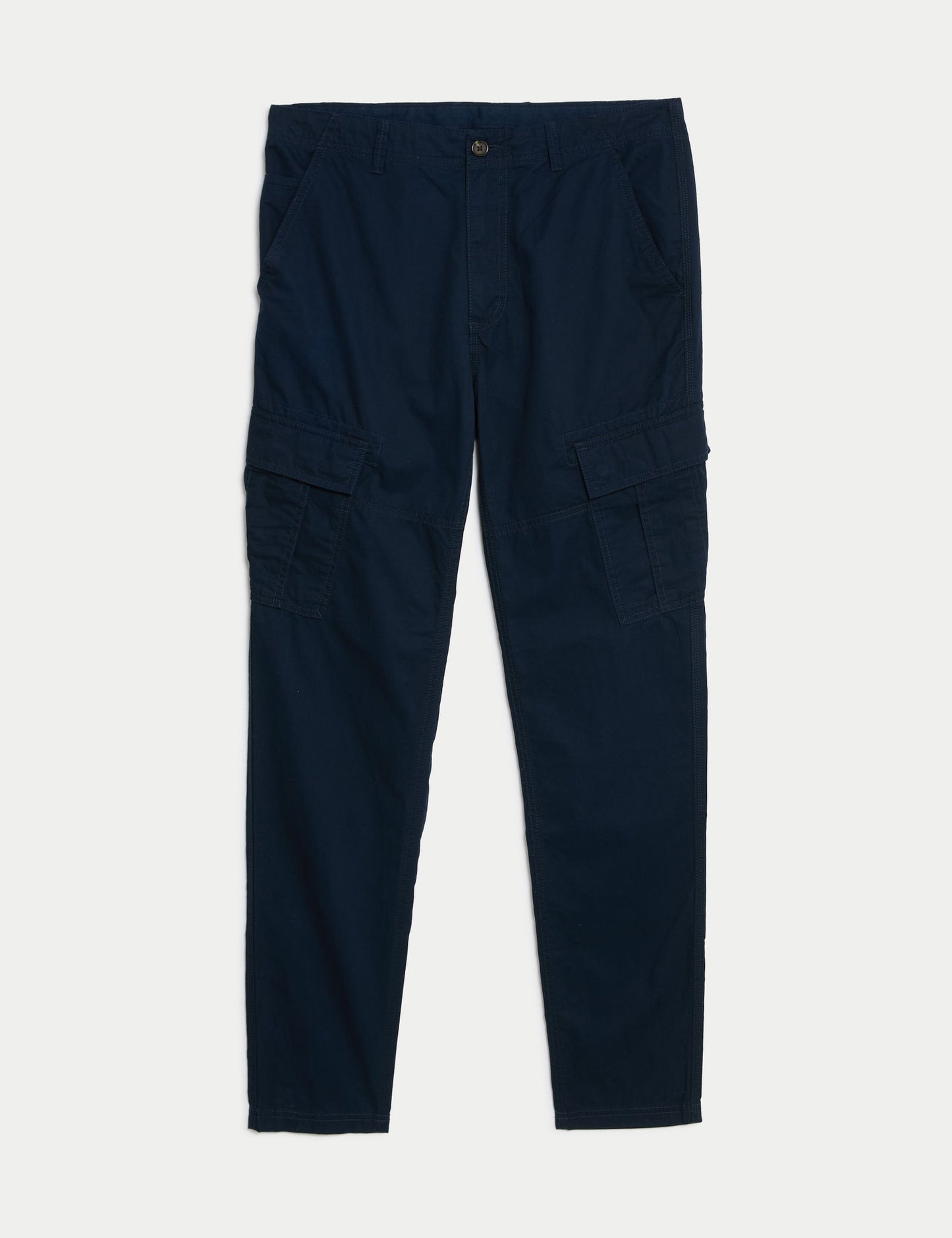 Saf Pamuklu Tapered Fit Kargo Pantolon