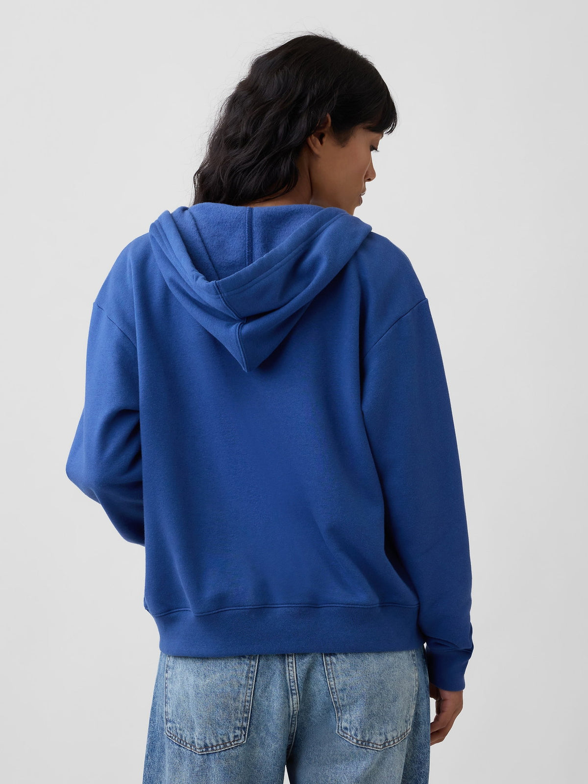 Kobalt Mavisi Gap Logo Fleece Fermuarlı Sweatshirt