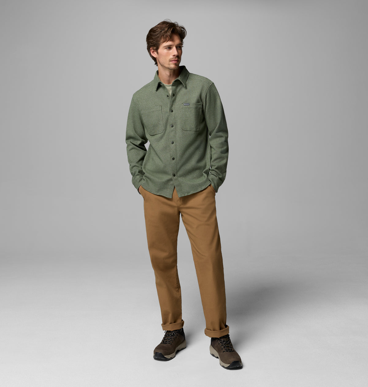Twill River Knit Erkek Dış Gömlek