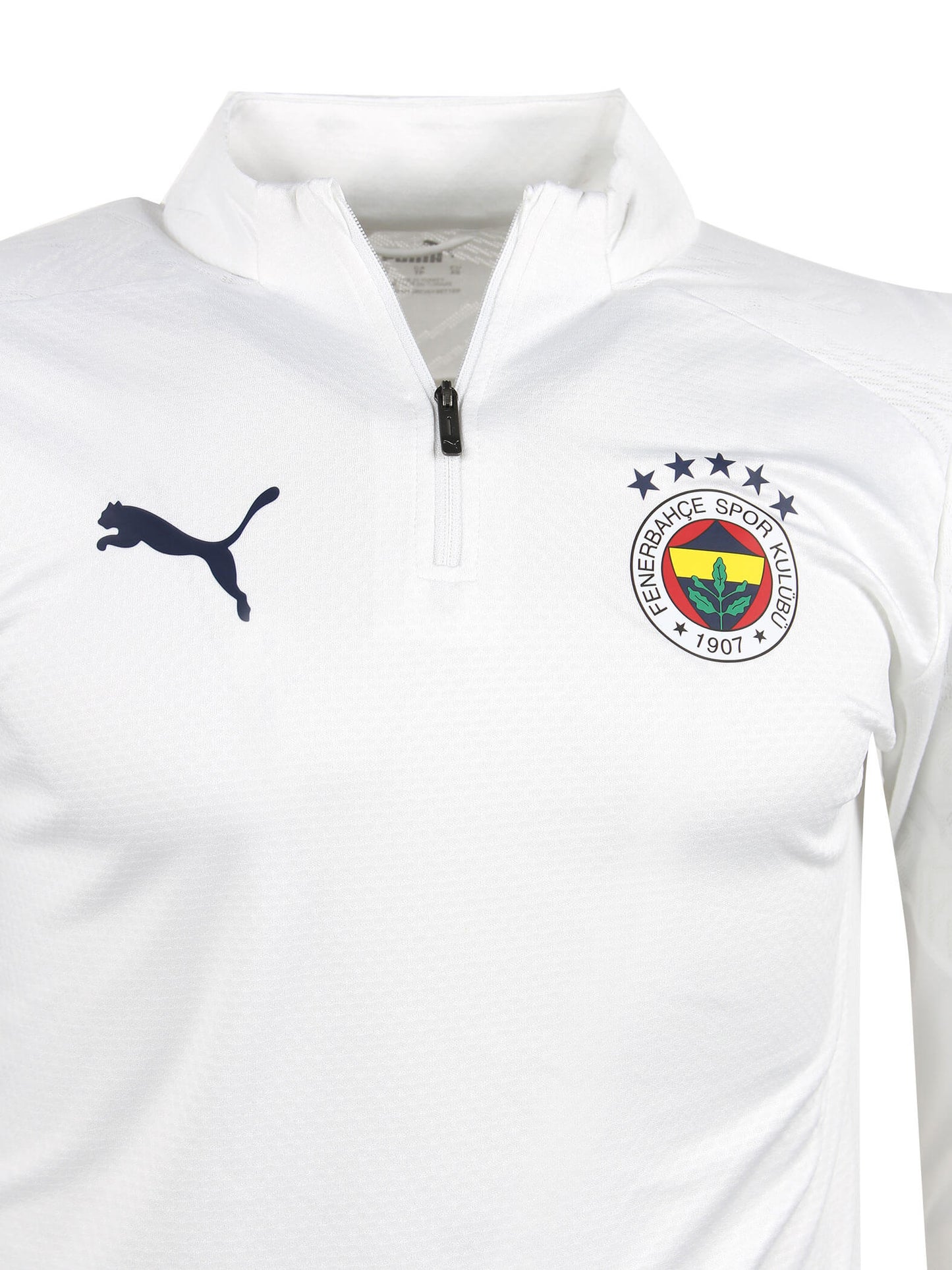Fenerbahçe 2024/2025 A Takım Beyaz Hoca Yarım Fermuarlı Sweatshirt