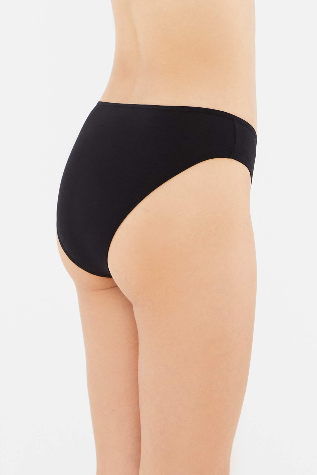 Siyah 3'lü Klasik Kadın Slip Külot