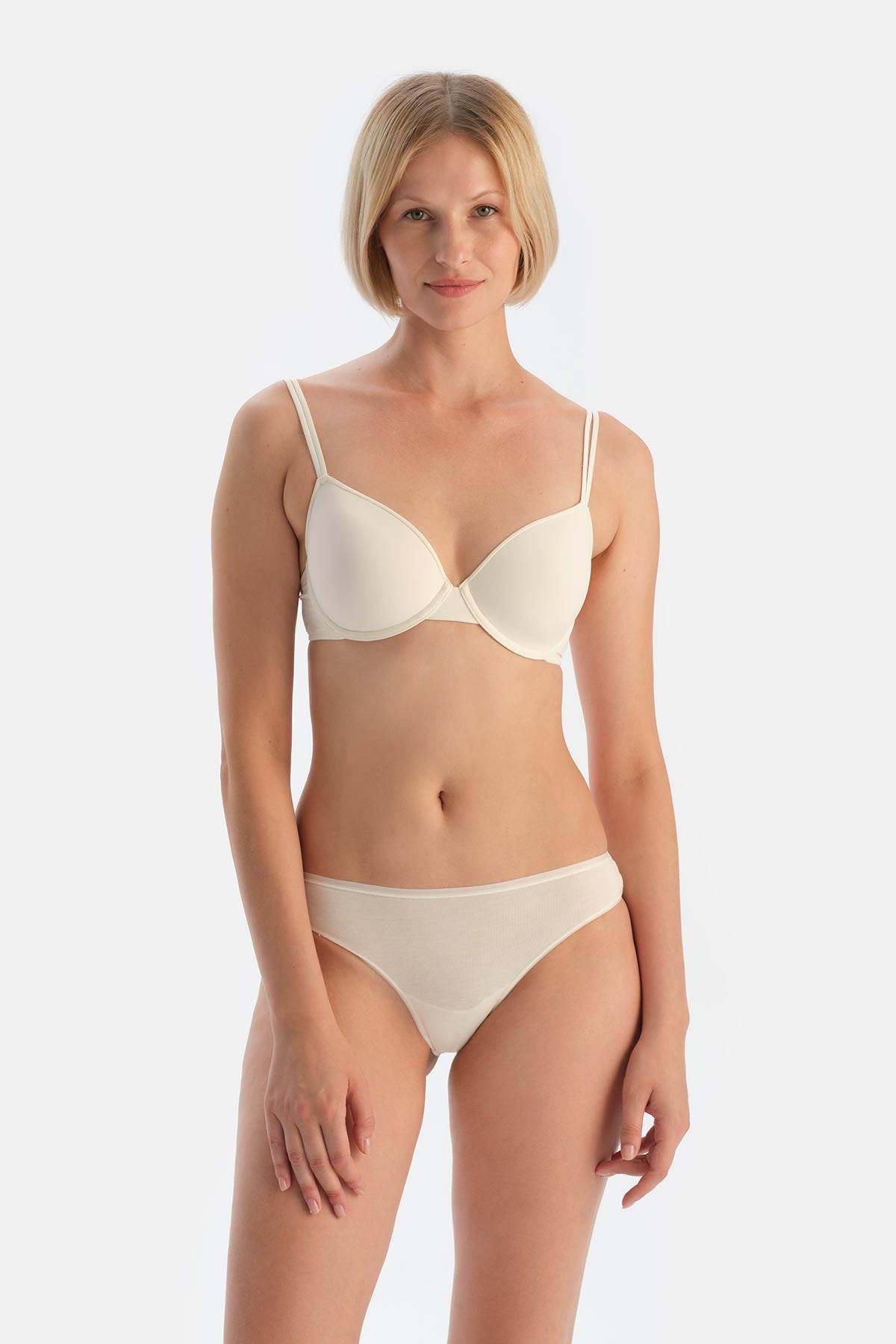 Ekru 2'li Modal Brazilian Külot
