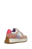 Geox Kadın Çok Renkli D Amabel A - Nappa + Suede Bağcıklı Deri Sneaker