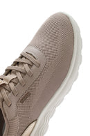 Geox Kadın Bej Spherica Plus Bağcıklı Kalın Tabanlı Kumaş Sneaker