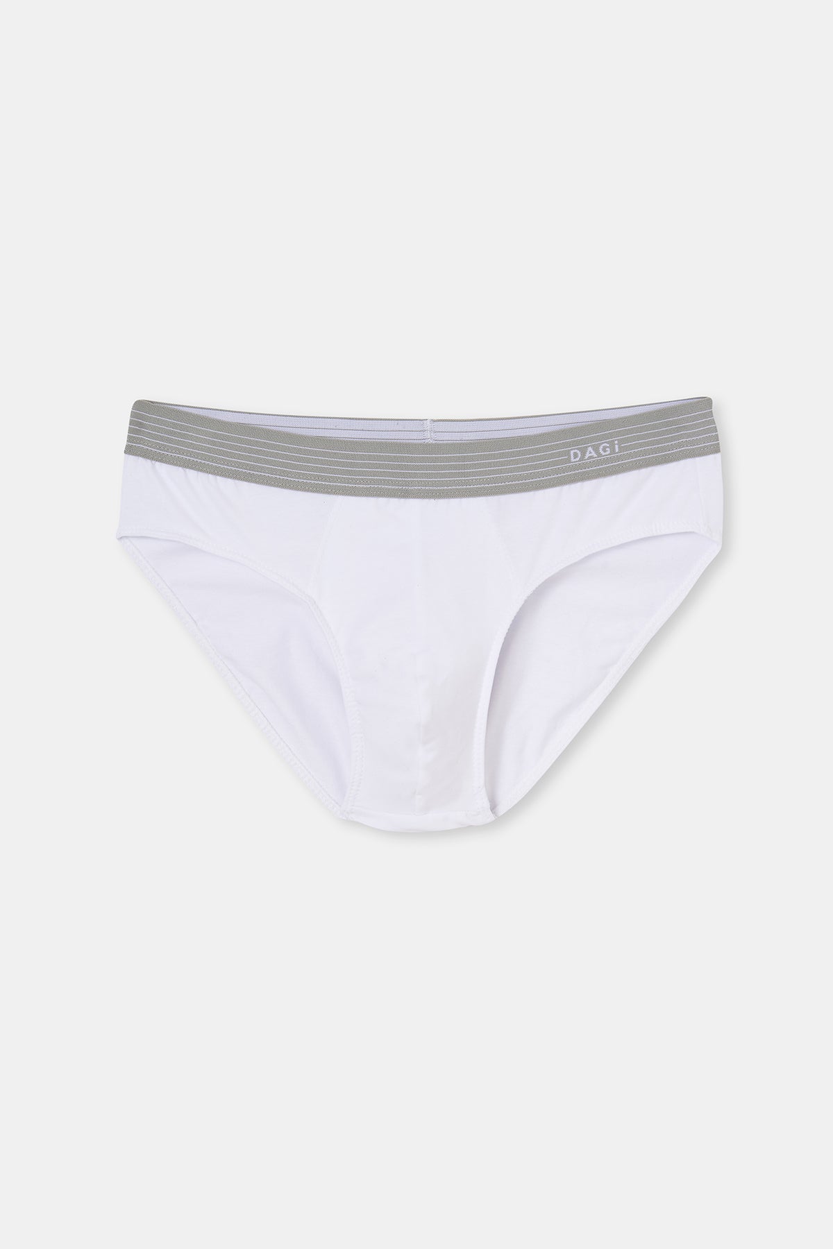 Beyaz Penye Compact Düz Erkek Slip Külot