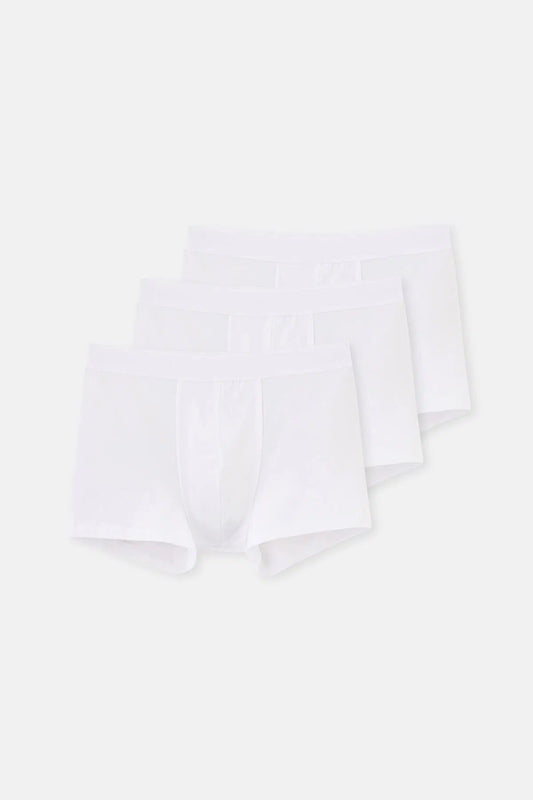 Beyaz Compact Düz 3'lü Boxer