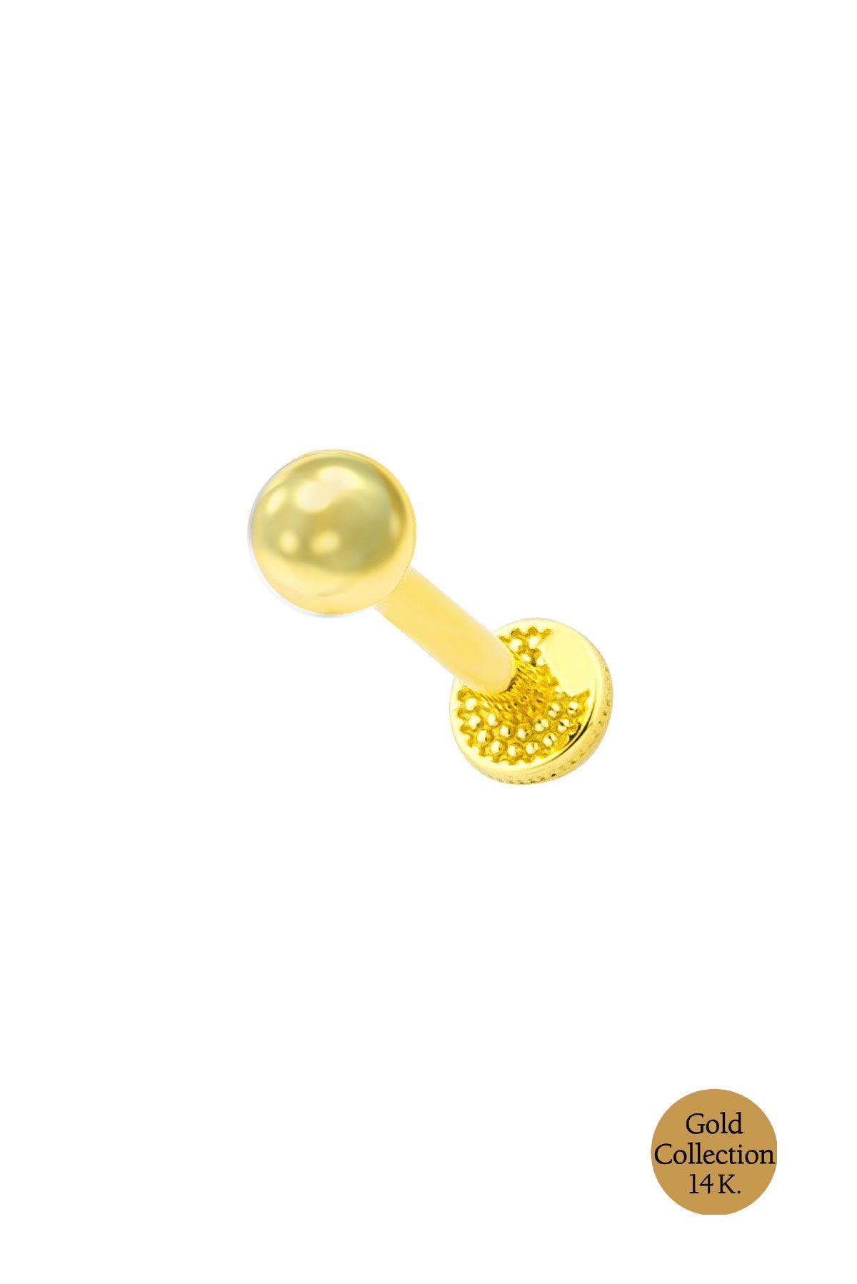 Minimal Altın Serisi 14 Ayar Sarı Altın Tragus Piercing Gg05360064499
