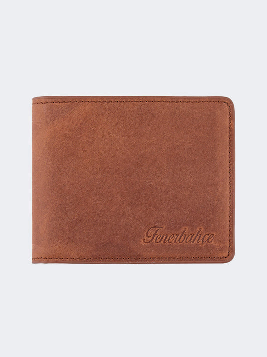 Fenerbahçe Açık Kahve Hakiki Deri Crayz  Yatay Cüzdan