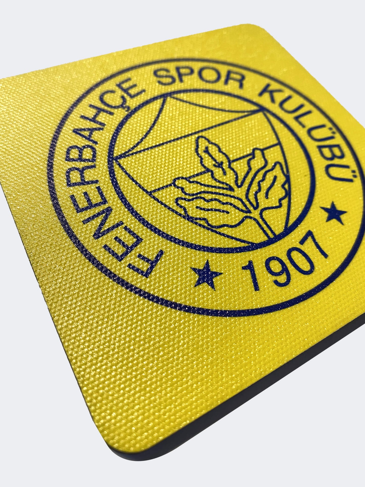Fenerbahçe Sarı Kontür Arma Bardak Altlığı