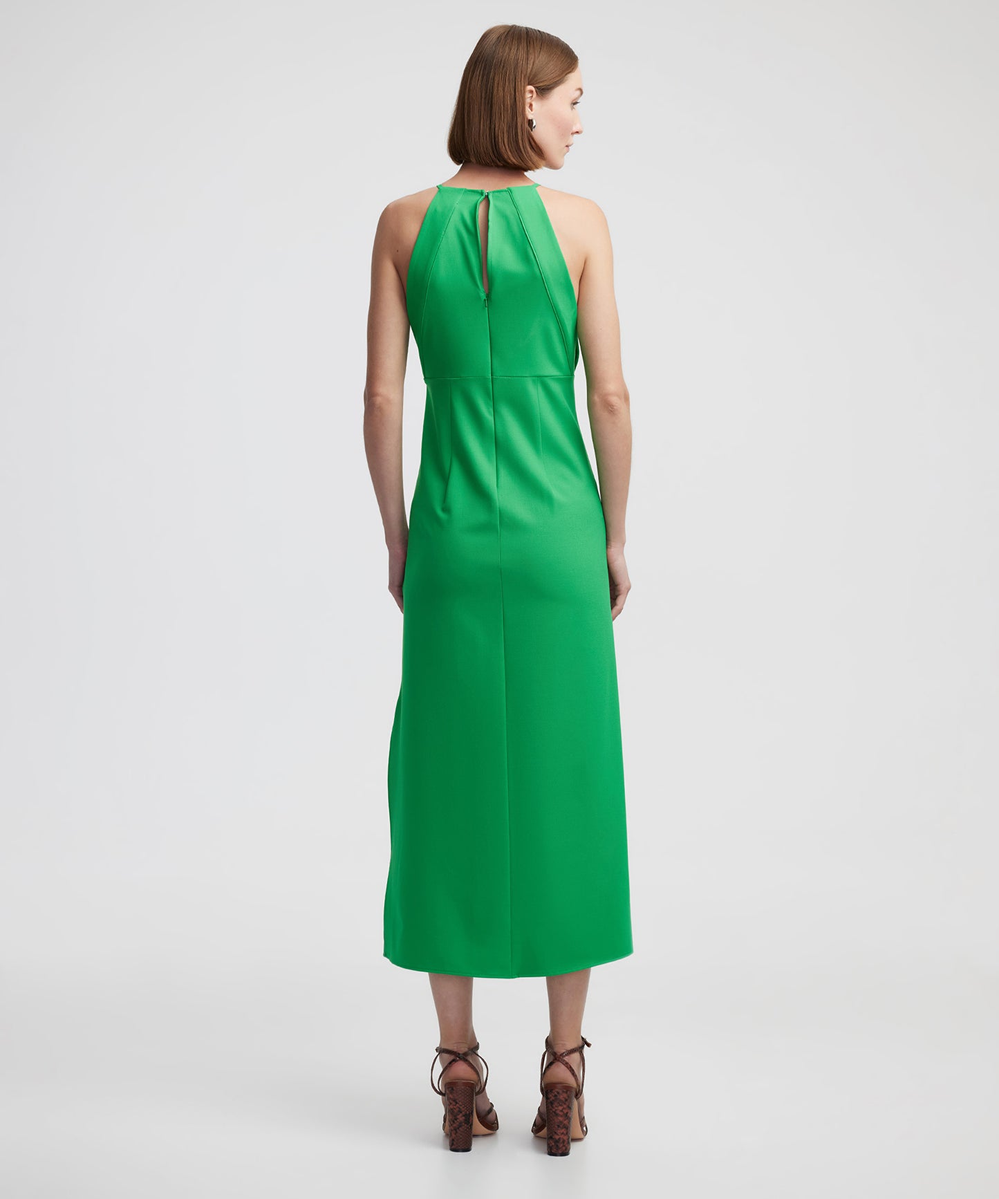 Halter Yaka Midi Elbise