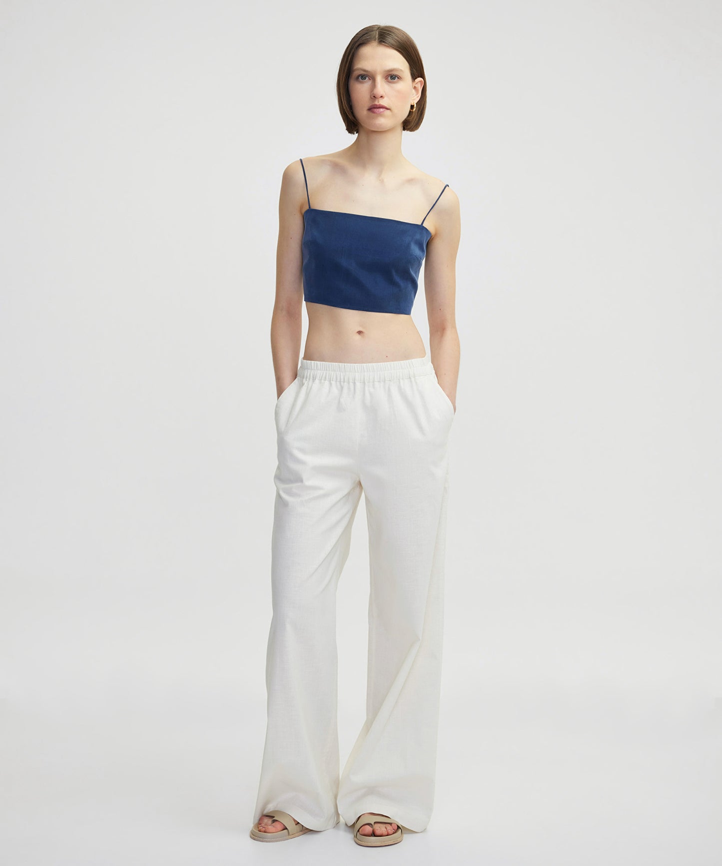 Wide Leg Fit Elastik Bel Pantolon