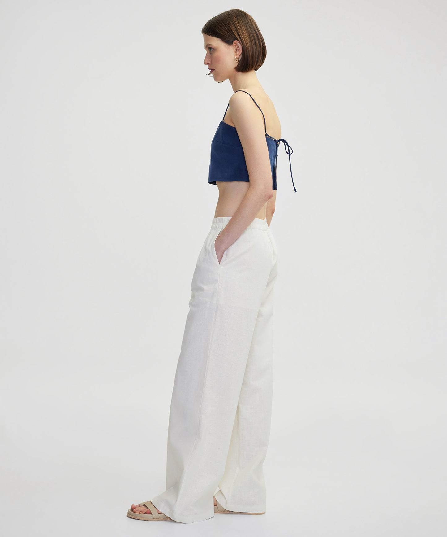 Wide Leg Fit Elastik Bel Pantolon