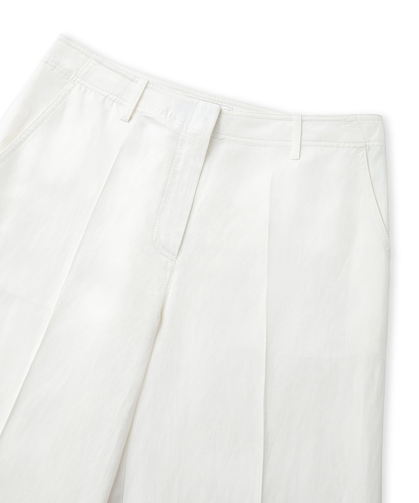 Keten Karışımlı Straight Fit Pantolon