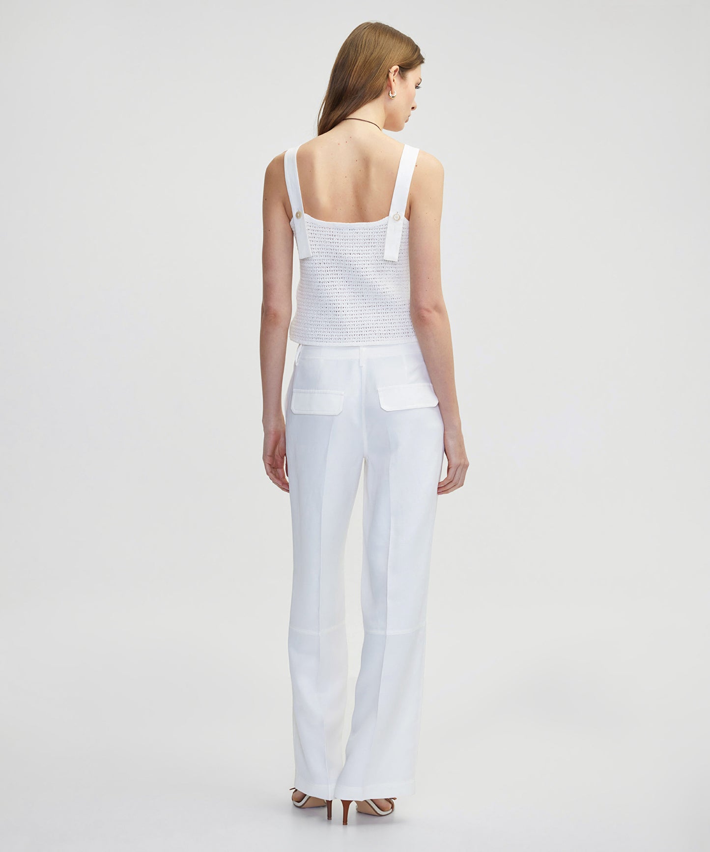 Keten Karışımlı Straight Fit Pantolon