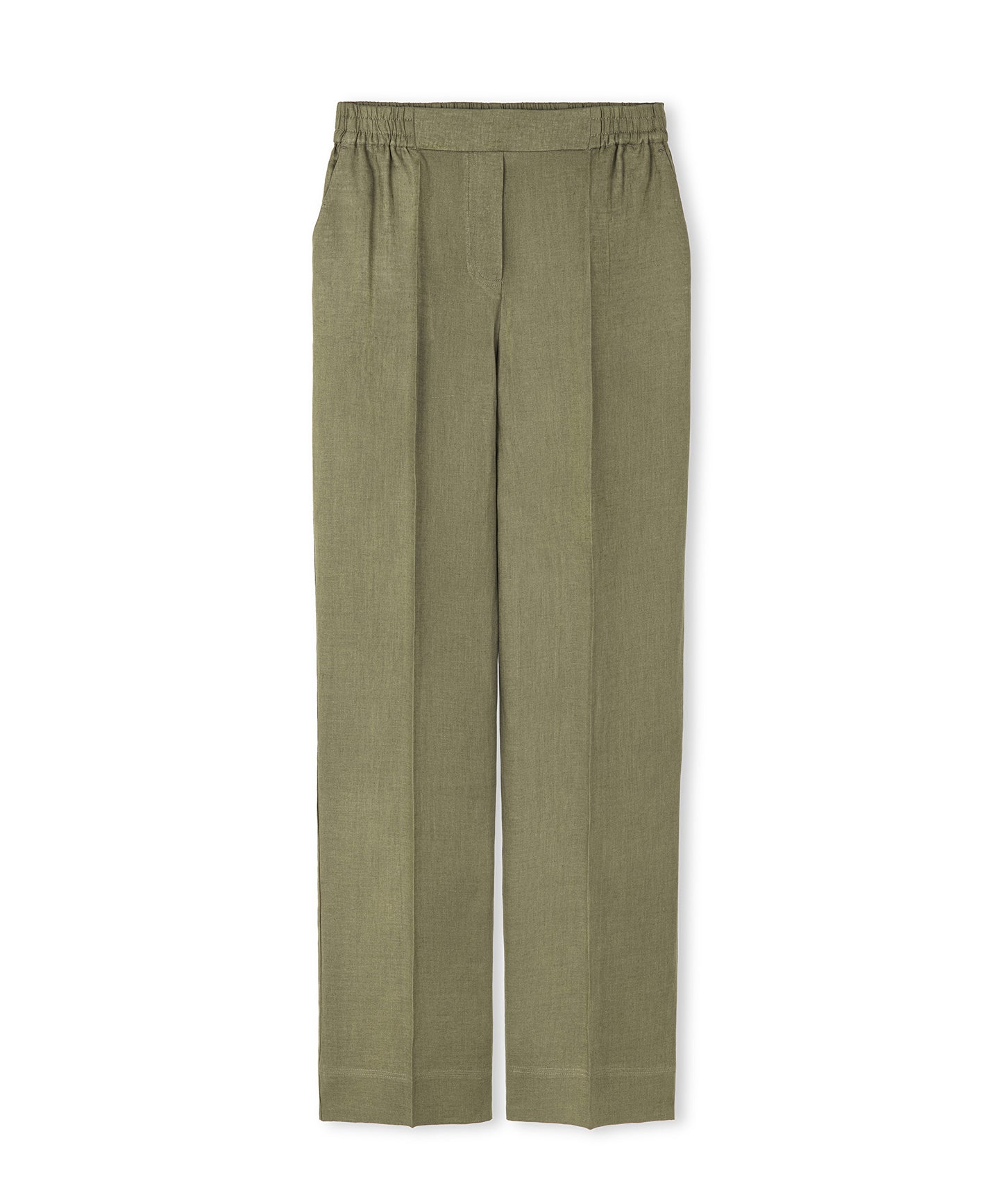 Elastik Bel Keten Pantolon