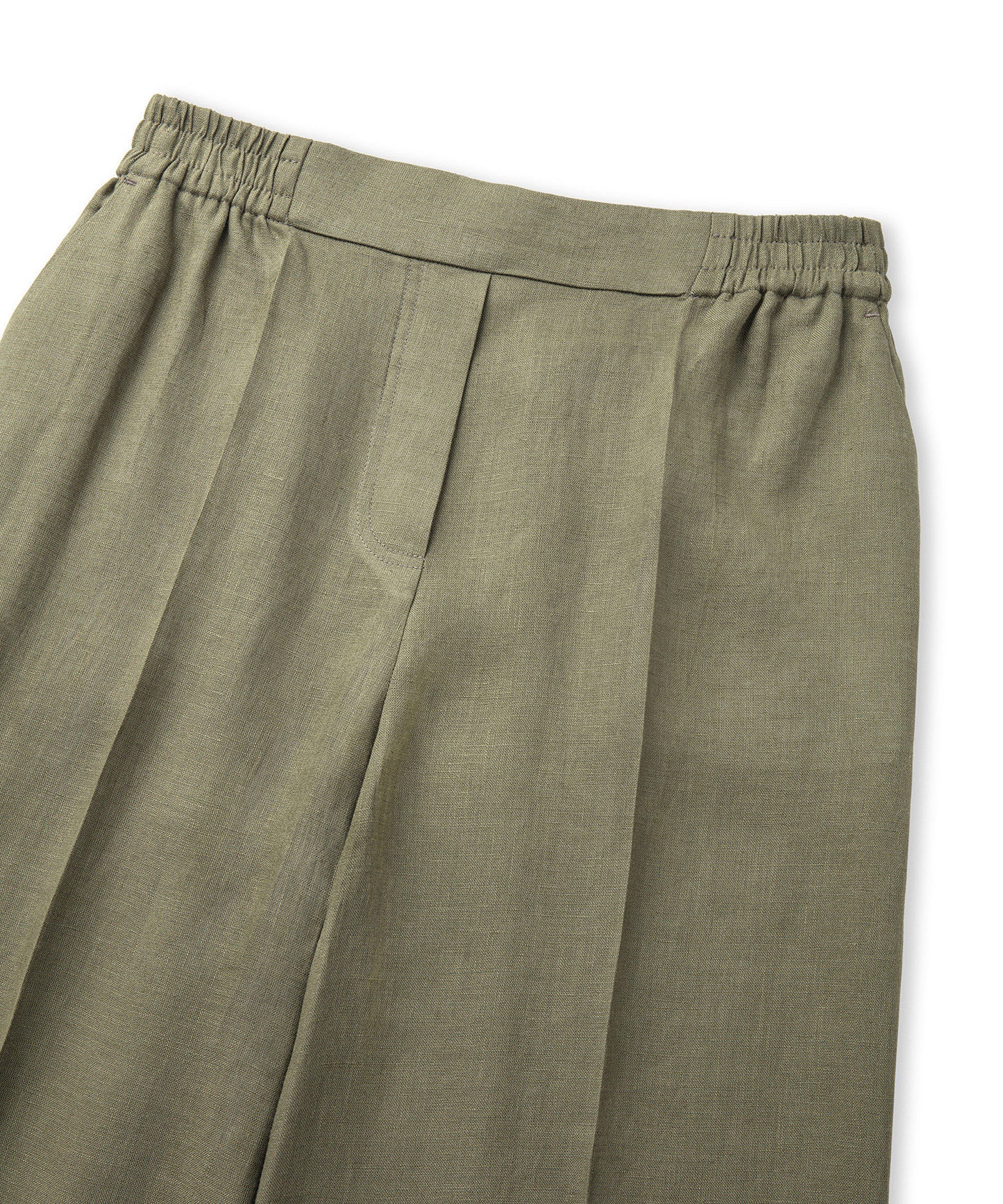 Elastik Bel Keten Pantolon