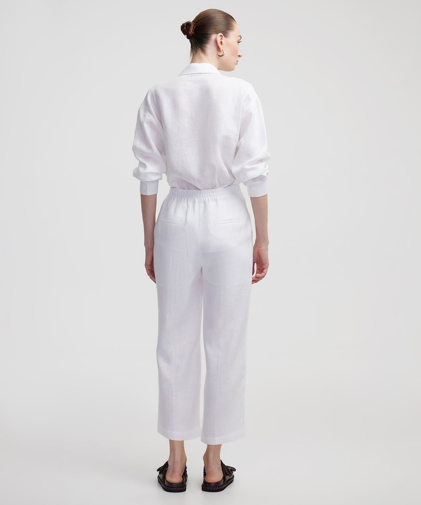 Straight Fit Keten Pantolon