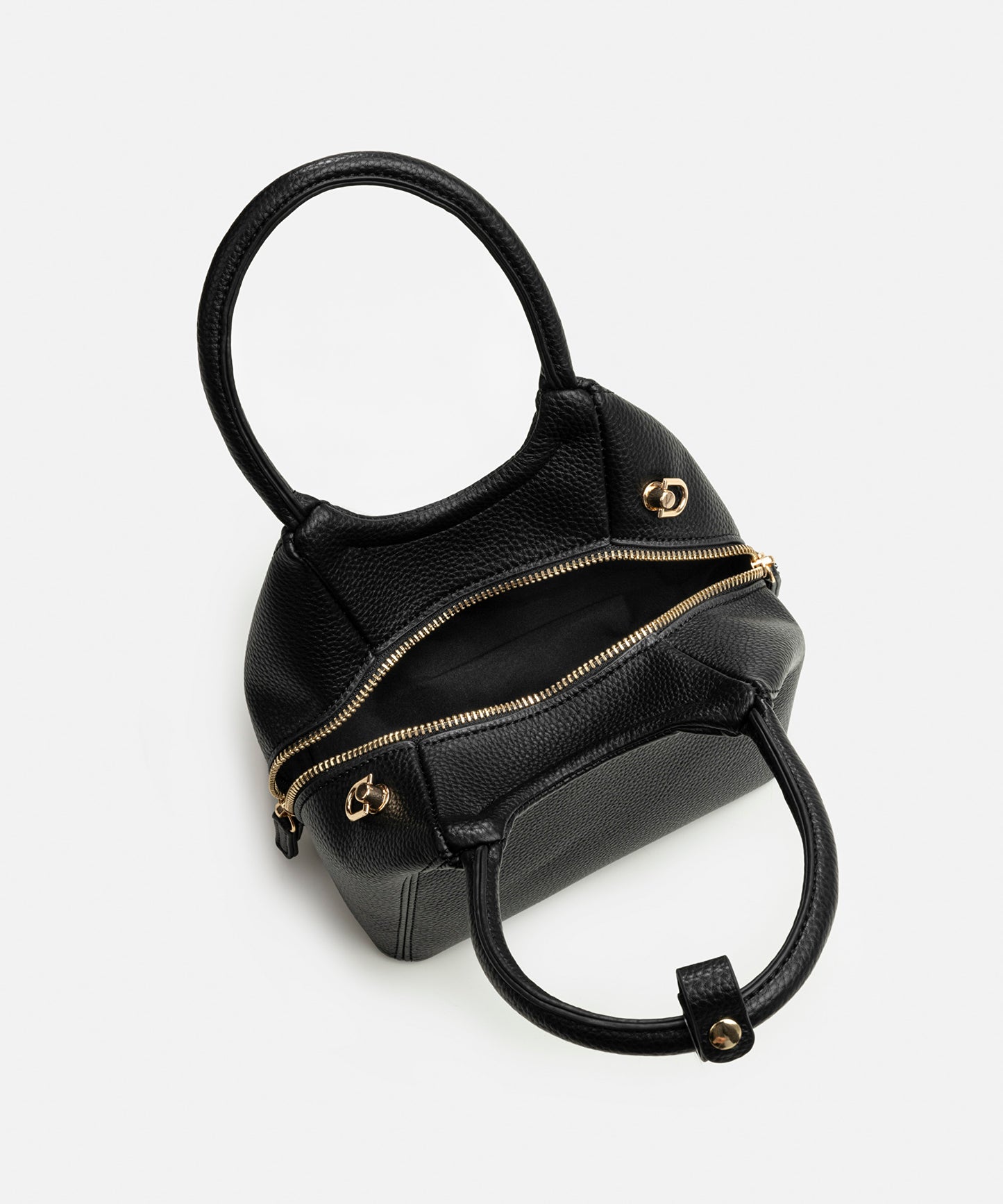 Deri Görünümlü Çift Saplı Çanta