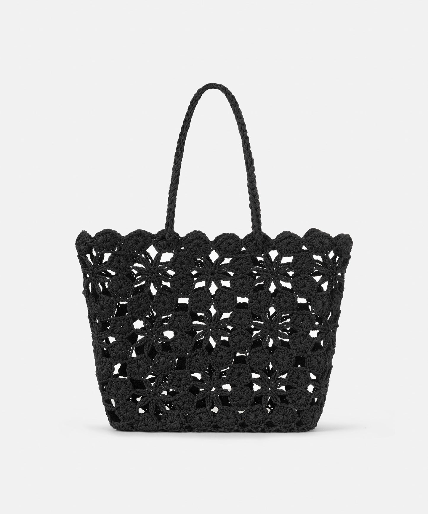 Çiçekli Örgü Çanta