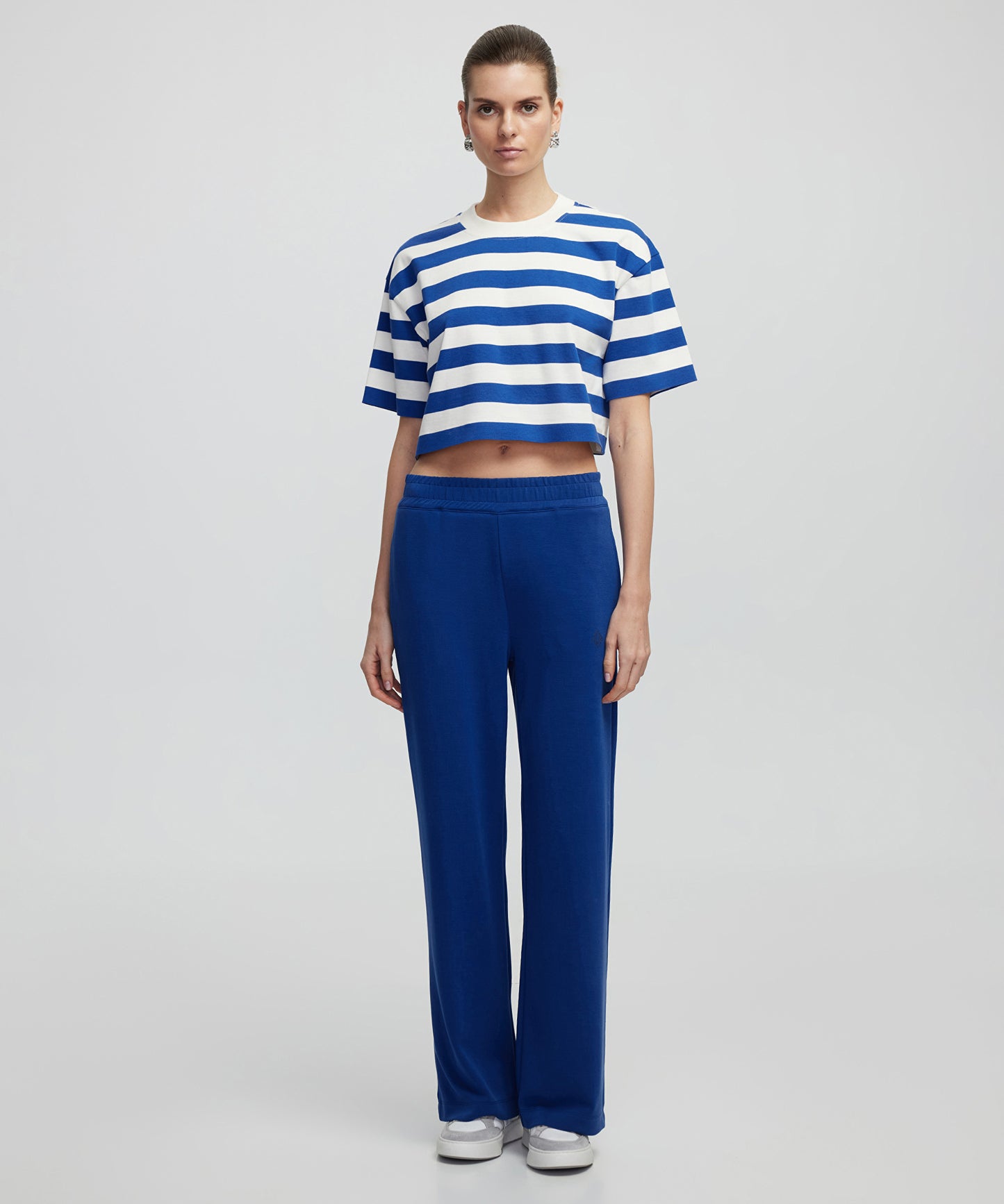 Çizgili Crop Tişört