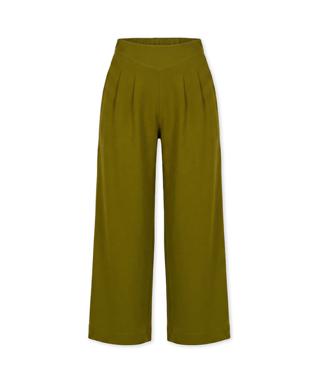 Yeşil Wide Leg Elastik Bel Pantolon Is1260003379198 | Ipekyol