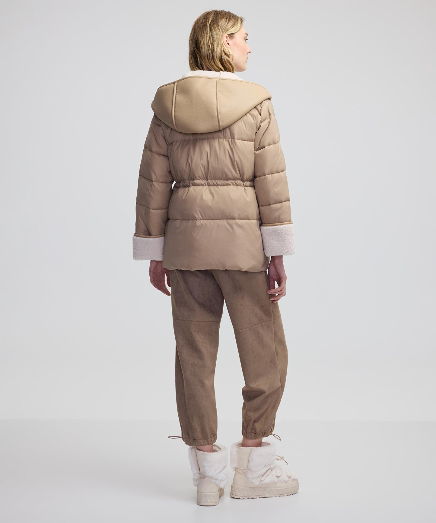 Colorblock Şişme Mont