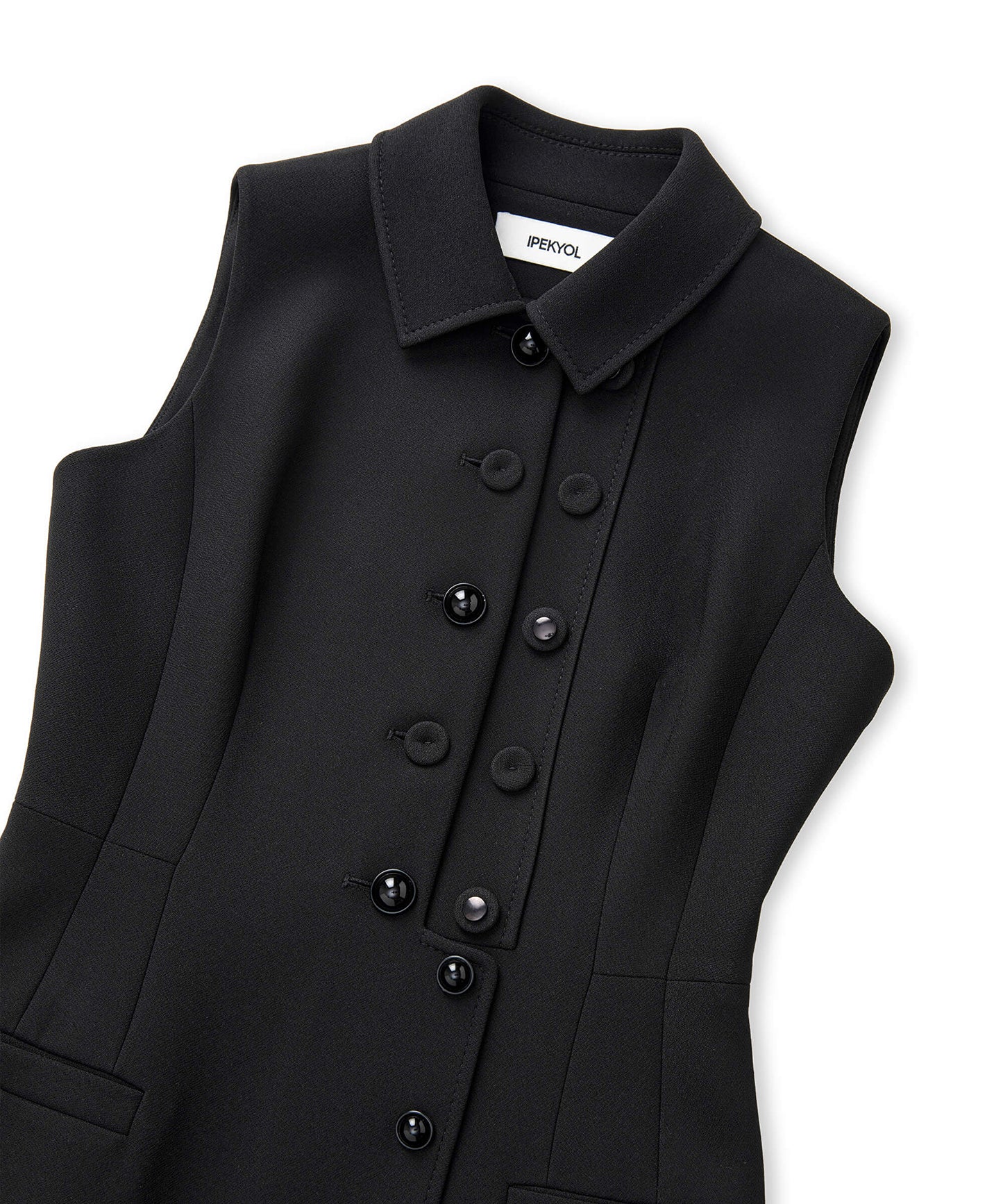 Asimetrik Düğmeli Elbise