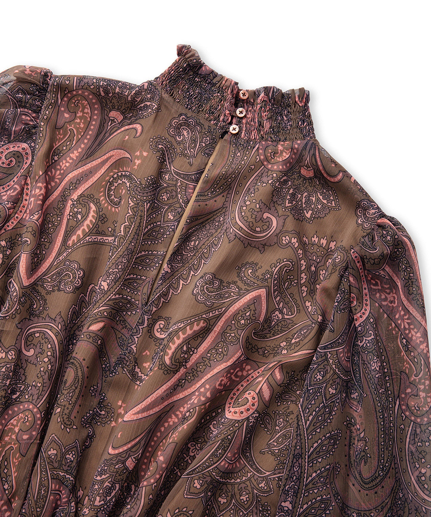 Desenli Yüksek Yaka Elbise