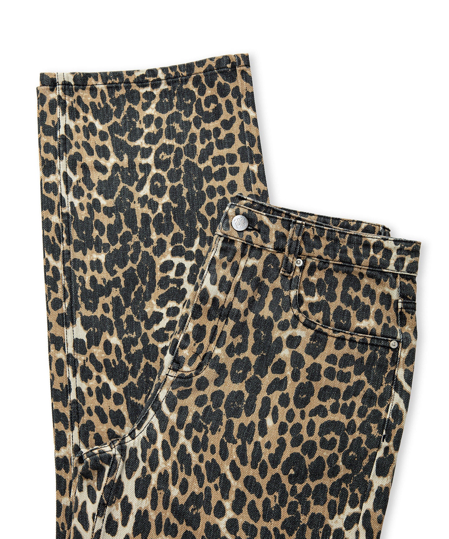 Leopar Desen Non Denim Pantolon