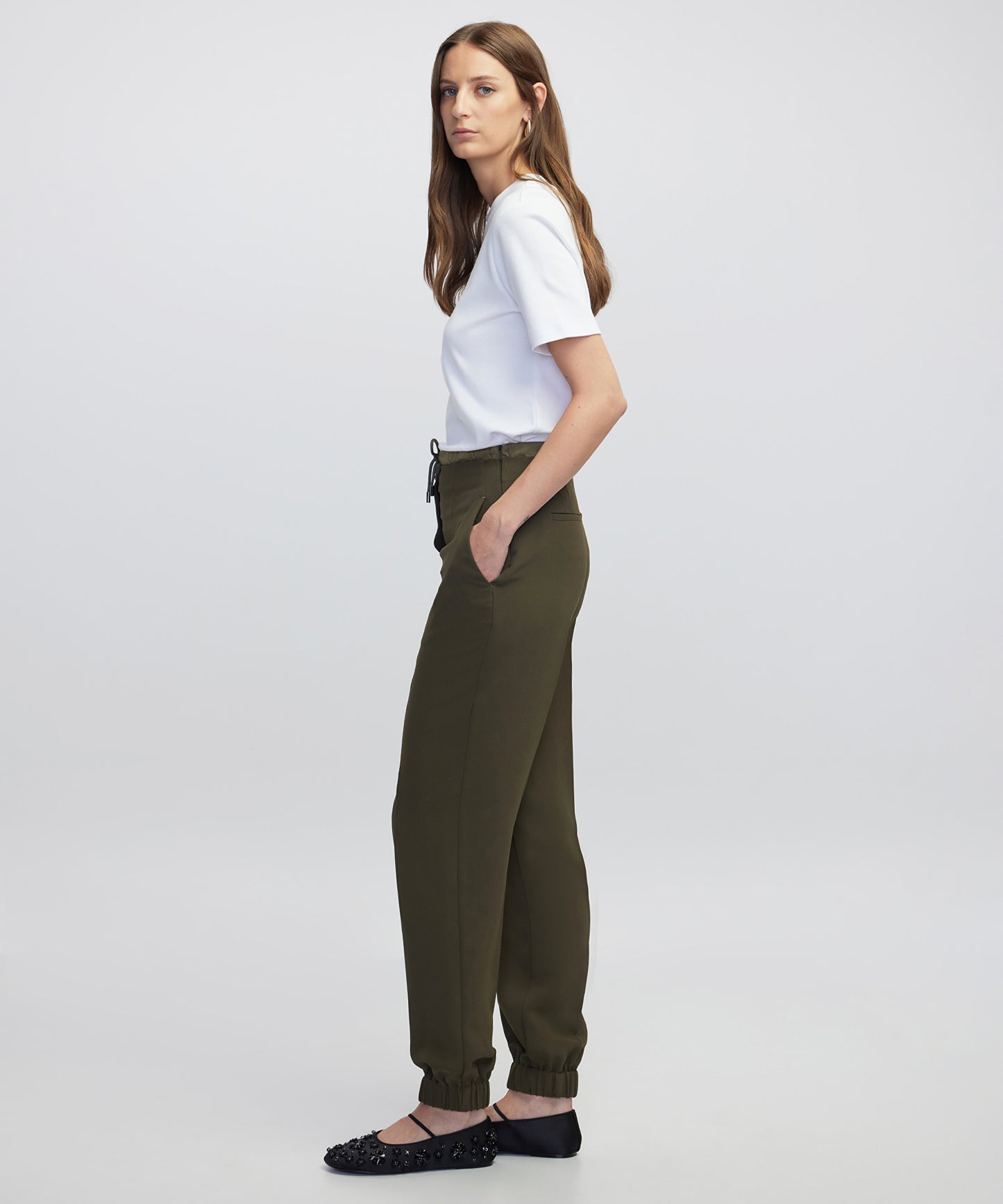 Teknik Kumaş Mix Jogger Pantolon