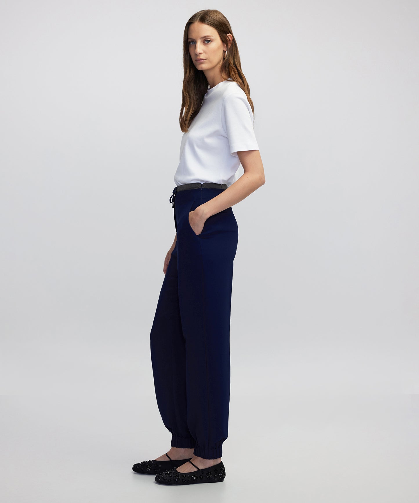 Teknik Kumaş Mix Jogger Pantolon