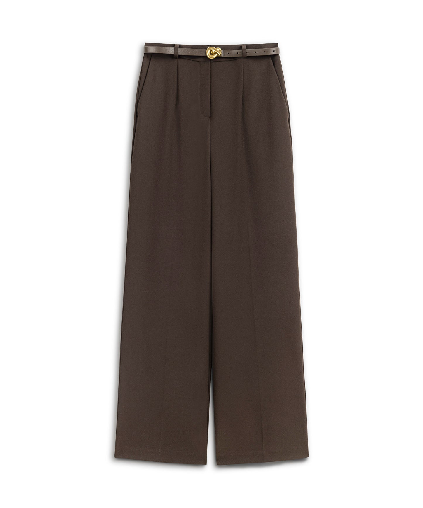 Wide Leg Fit Kemer Aksesuarlı Pantolon