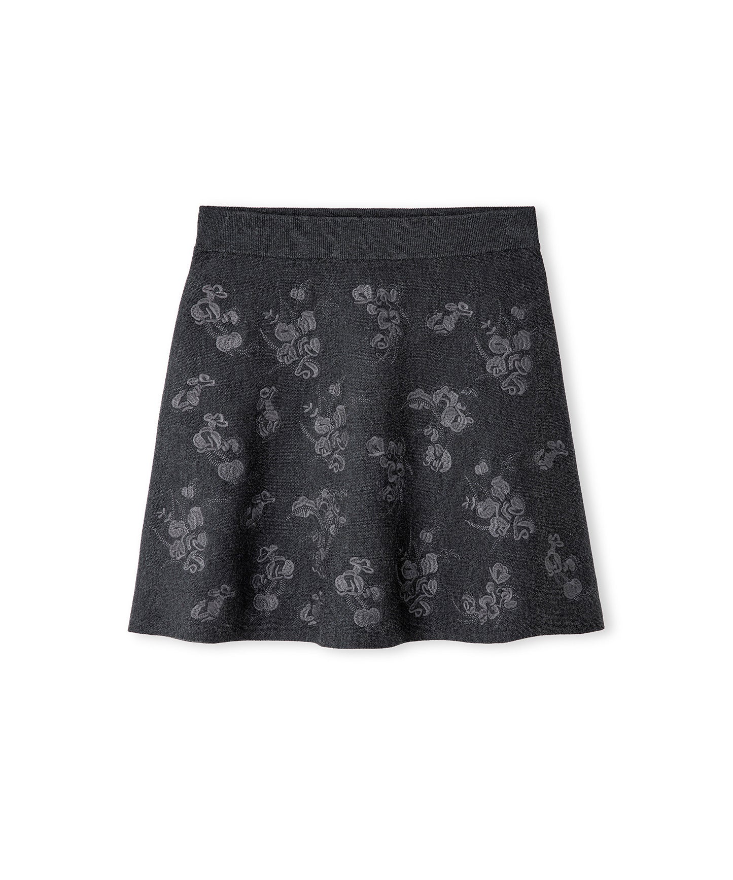 Nakışlı Triko Etek