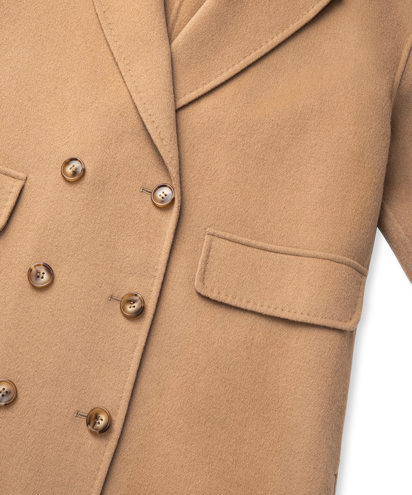 Düğmeli Kruvaze Kaban