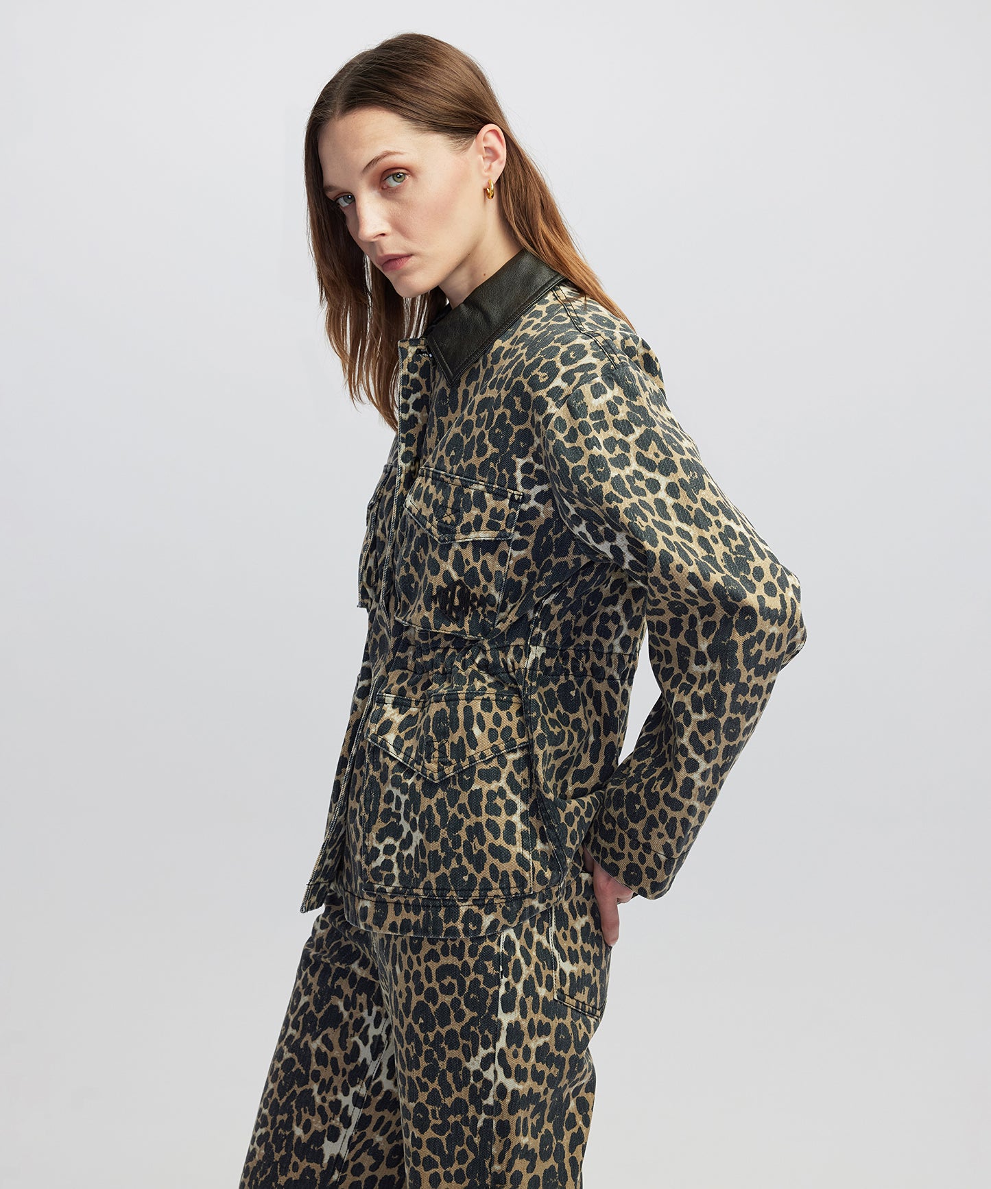 Leopar Desen Non Denim Mont
