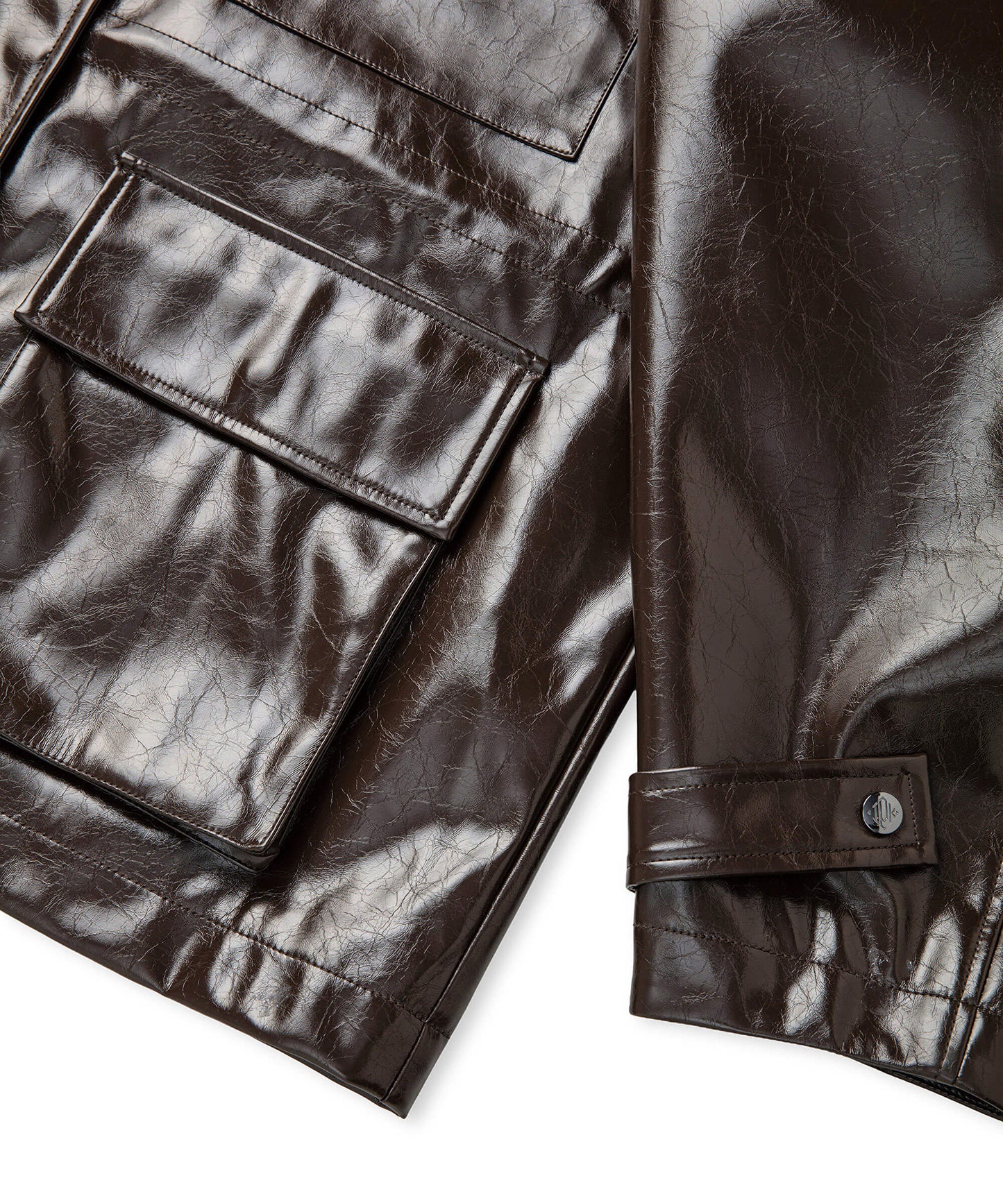 Rugan Görünümlü Yüksek Yaka Mont