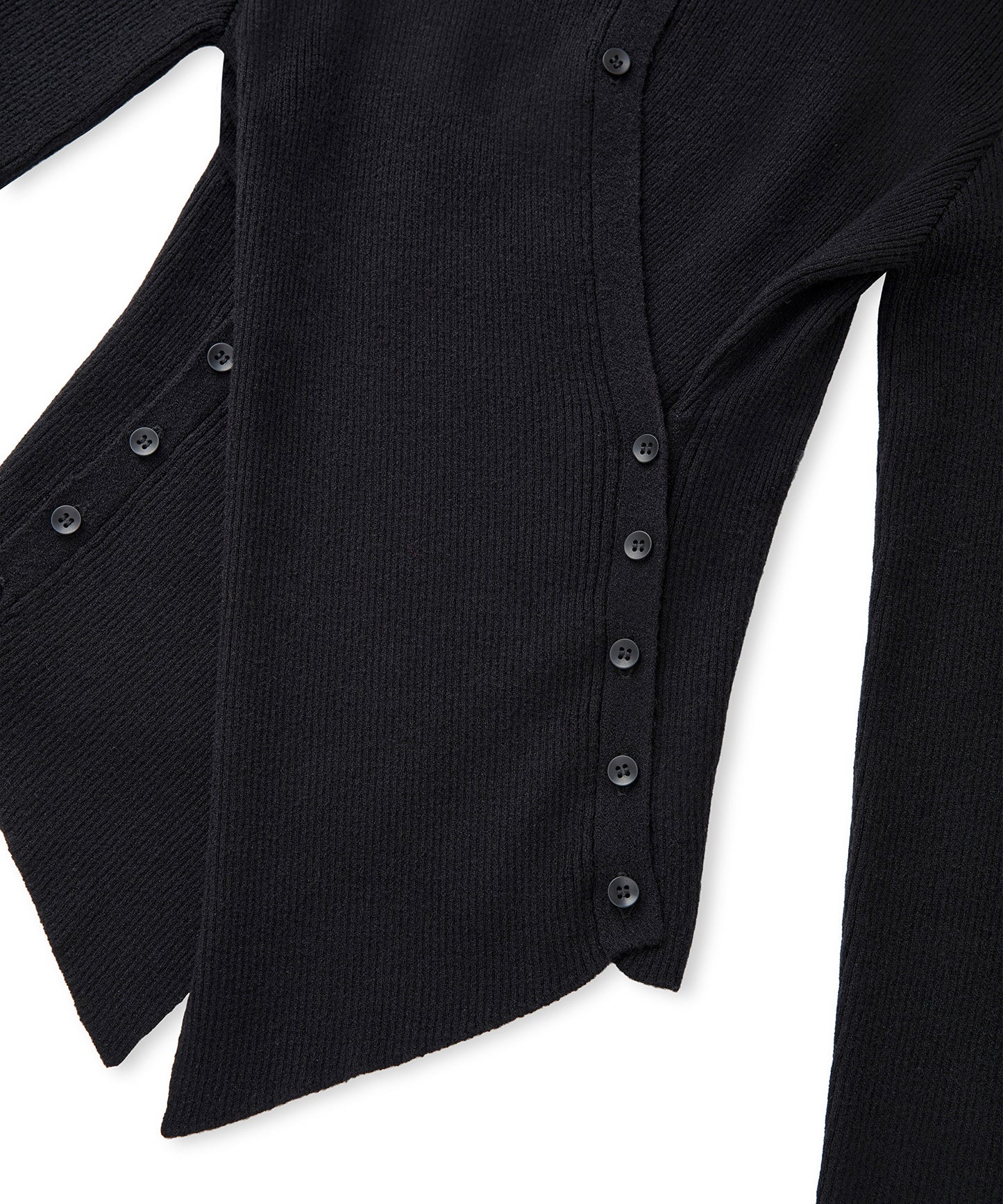 Asimetrik Düğmeli Triko