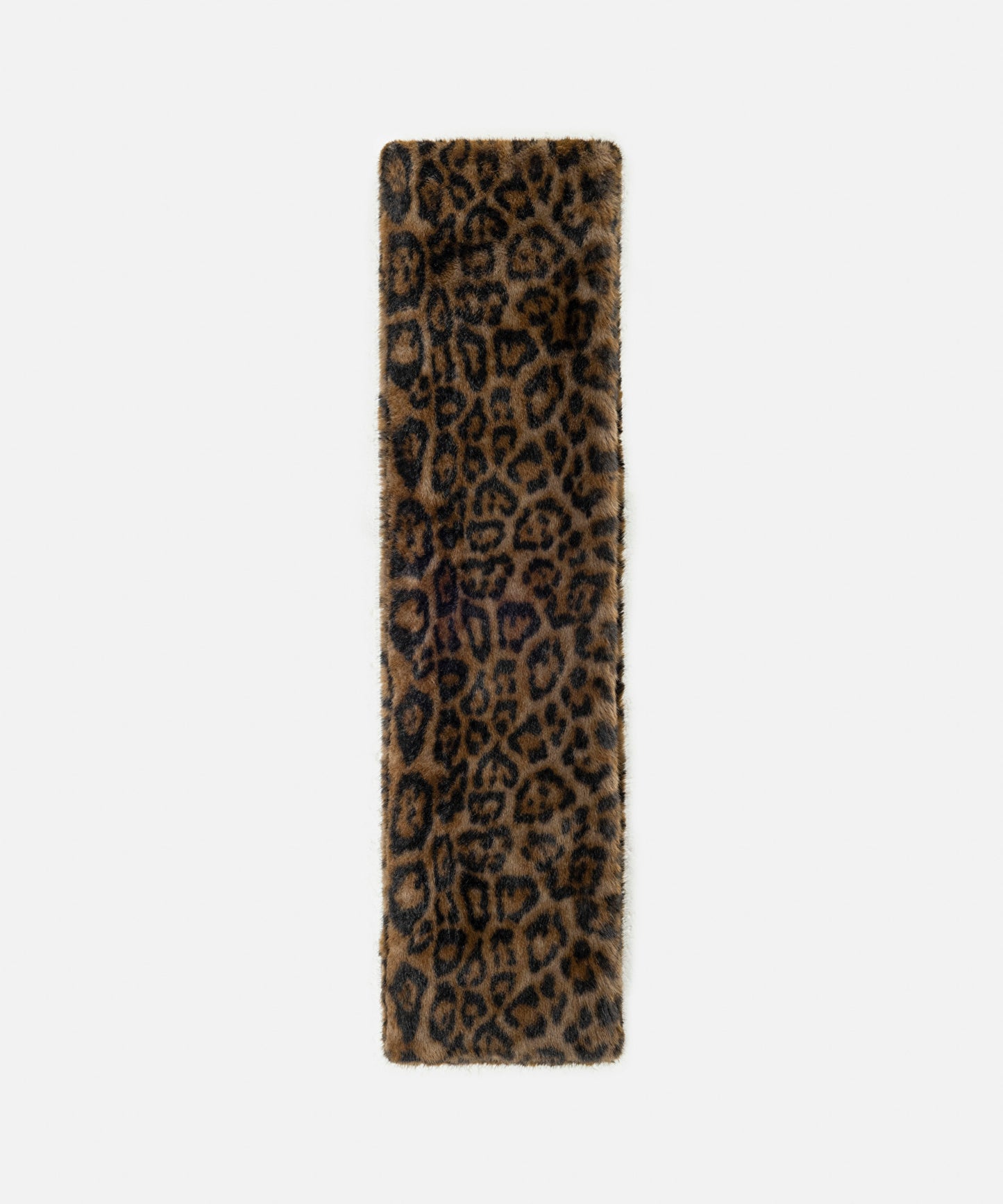 Leopar Desen Suni Kürklü Atkı