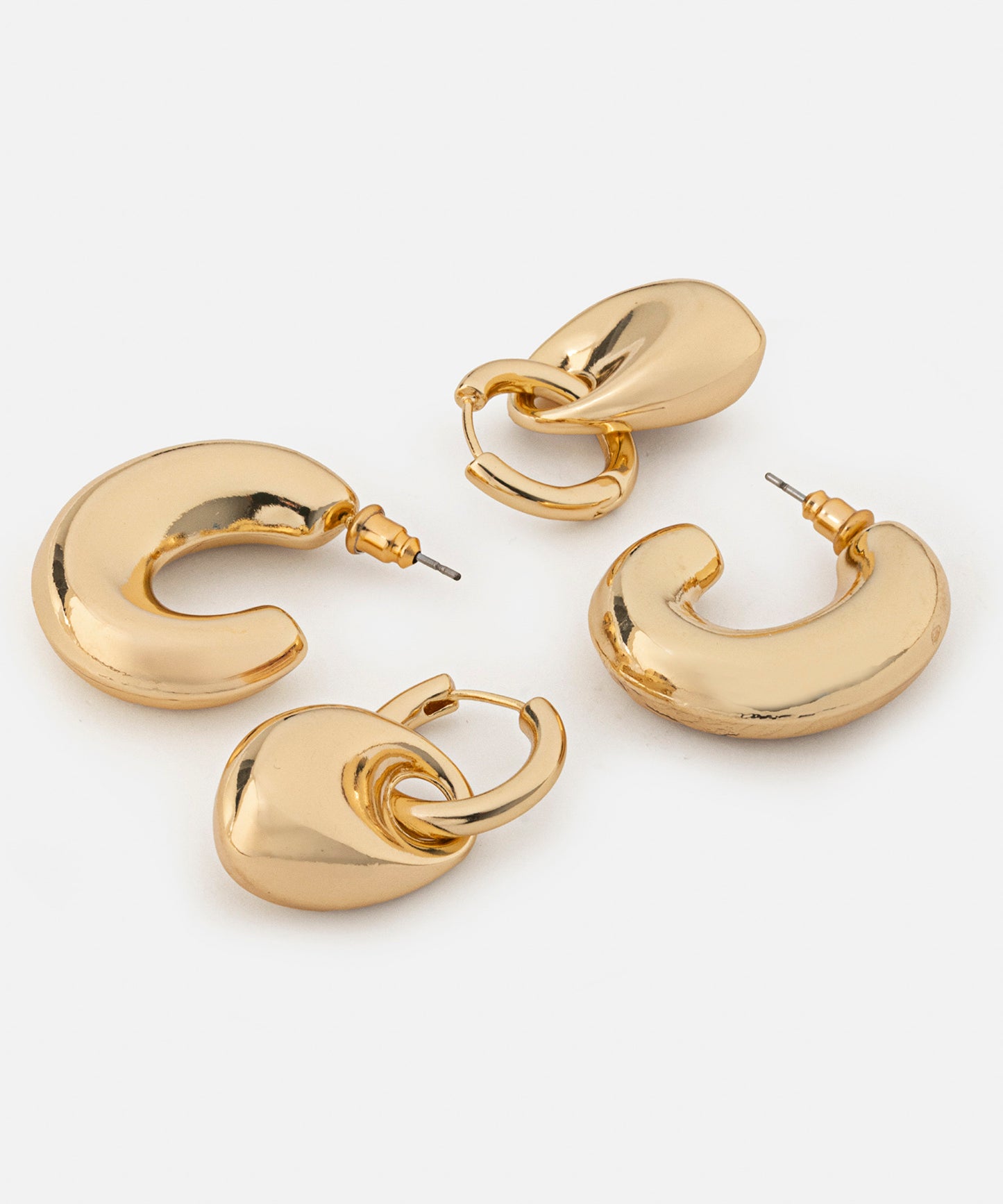 Metal Halka Küpe Seti