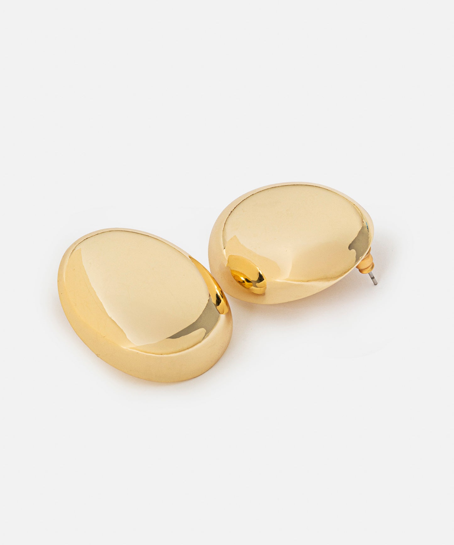 Oval Metal Küpe