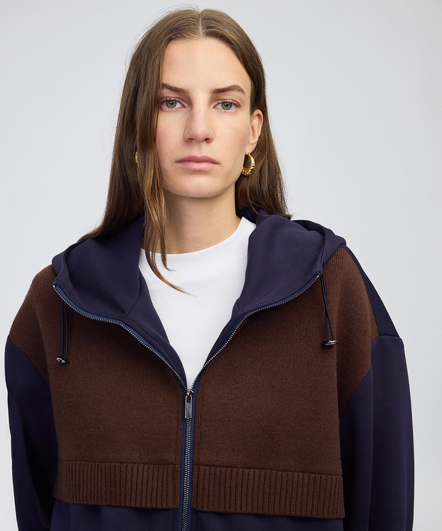 Triko Mix Kapüşonlu Sweatshirt