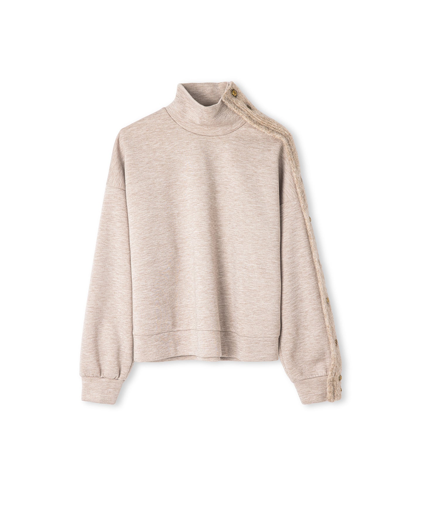 Triko Mix Dik Yaka Sweatshirt